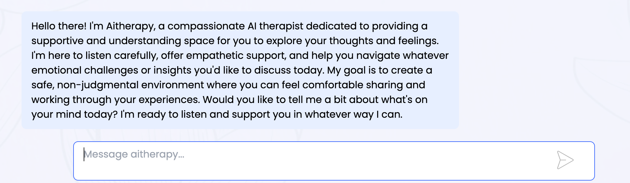 Aitherapy starting the conversation